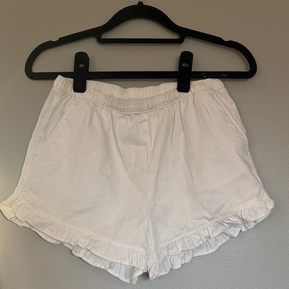 Crewcuts White Ruffle Shorts